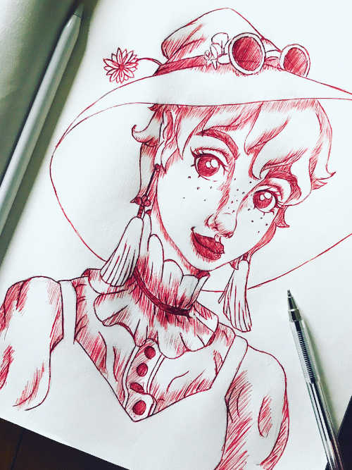 red sketch